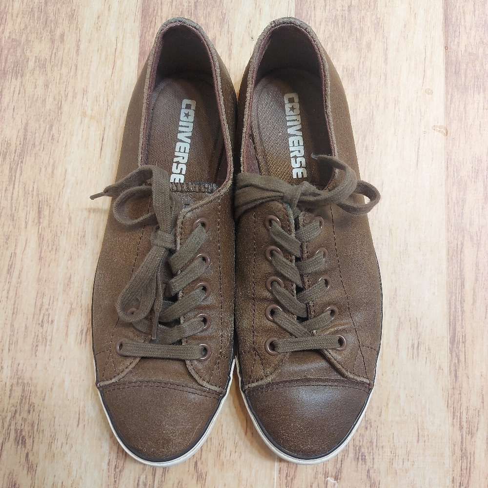Converse brown leather converse women's sz 6